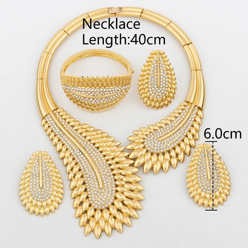 italian jewelry set collor lady necklace earrings jewelry for women high quality jewelry set
