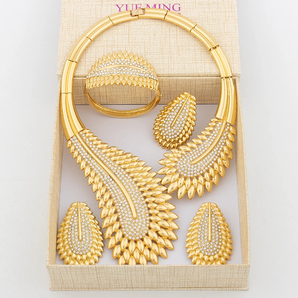italian jewelry set collor lady necklace earrings jewelry for women high quality jewelry set