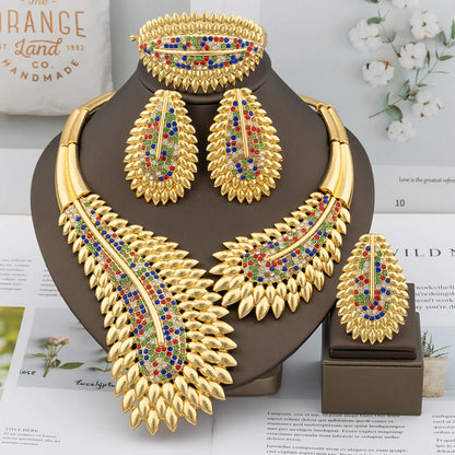 italian jewelry set collor lady necklace earrings jewelry for women high quality jewelry set
