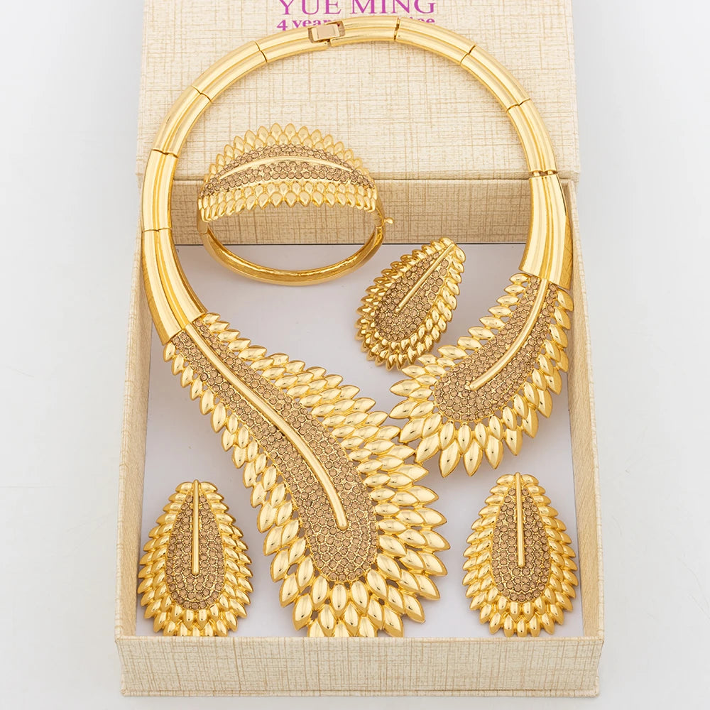 italian jewelry set collor lady necklace earrings jewelry for women high quality jewelry set