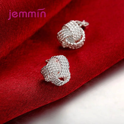 Elegant Fashion Jewelry Sets 925 Sterling Silver High Quality Earrings Necklace Set For Women Girls Wedding Dress