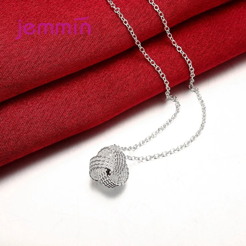 Elegant Fashion Jewelry Sets 925 Sterling Silver High Quality Earrings Necklace Set For Women Girls Wedding Dress