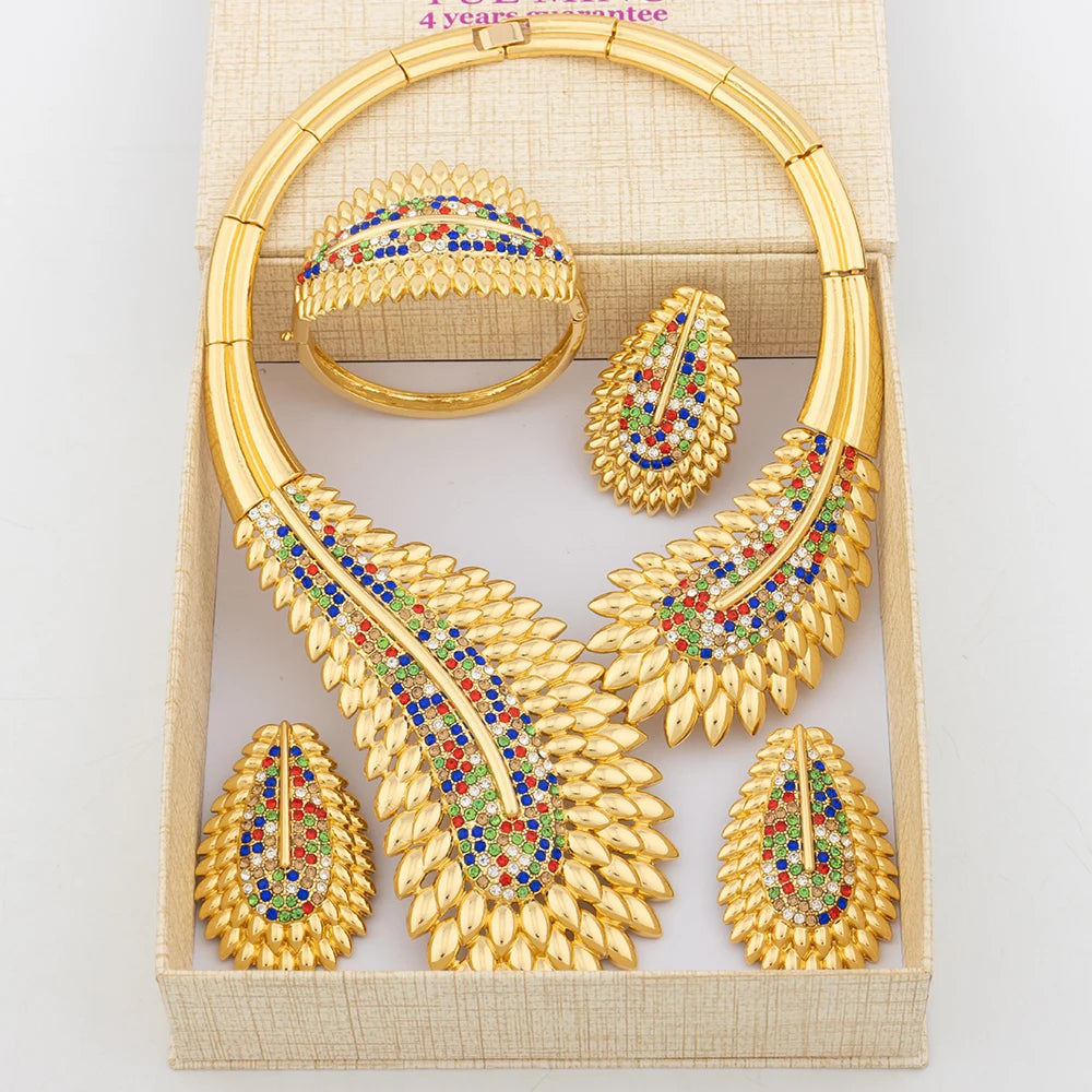 italian jewelry set collor lady necklace earrings jewelry for women high quality jewelry set