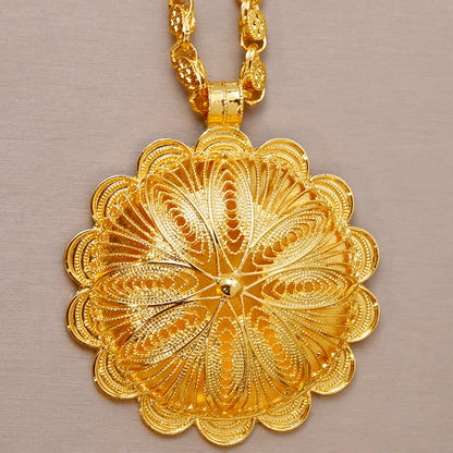Middle East Jewelry for Women Eritrea Ethiopian Africa Bridal Wedding Pendant Necklaces Earring Ring Bracelet Head Chain Hairpin