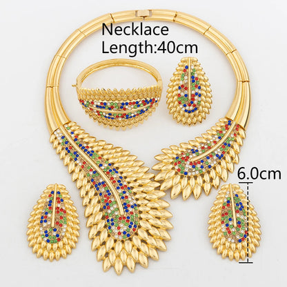 italian jewelry set collor lady necklace earrings jewelry for women high quality jewelry set