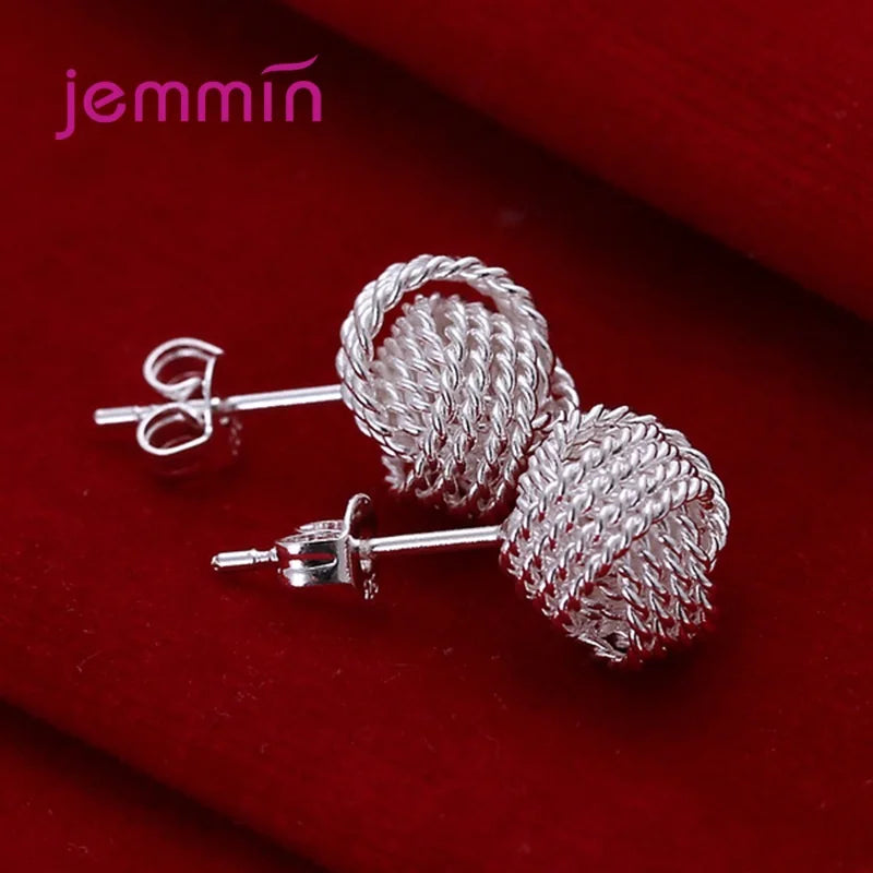Elegant Fashion Jewelry Sets 925 Sterling Silver High Quality Earrings Necklace Set For Women Girls Wedding Dress
