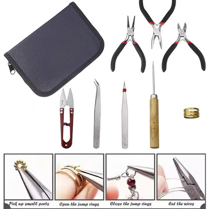 An 8-piece Professional-level Jewelry-making Set, Fully Equipped Tools To Assist In Crafting Exquisite Works Of Art.