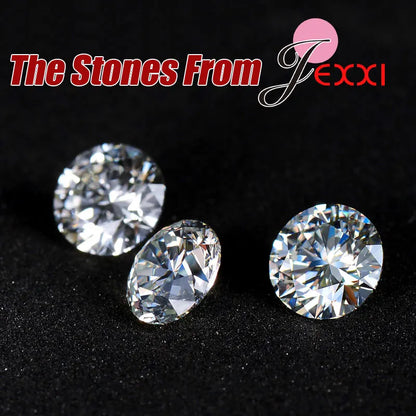 Wedding Accessories Women Jewelry Sets 925 Sterling Silver Color Color Austrian Crystal Hollow Necklace Dangle Earrings