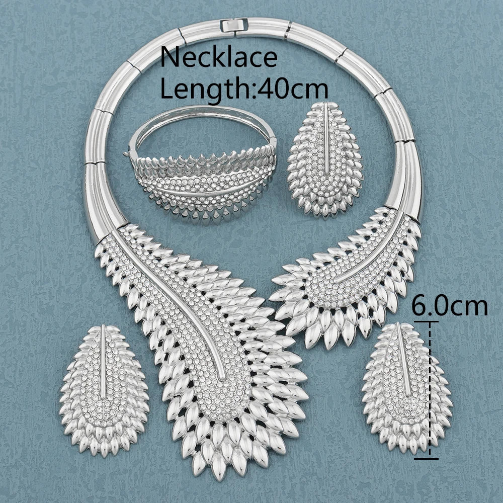 italian jewelry set collor lady necklace earrings jewelry for women high quality jewelry set
