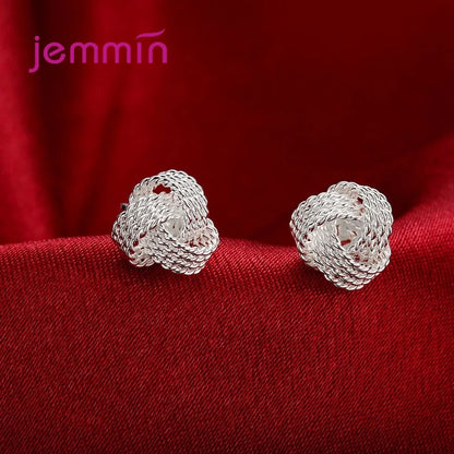 Elegant Fashion Jewelry Sets 925 Sterling Silver High Quality Earrings Necklace Set For Women Girls Wedding Dress